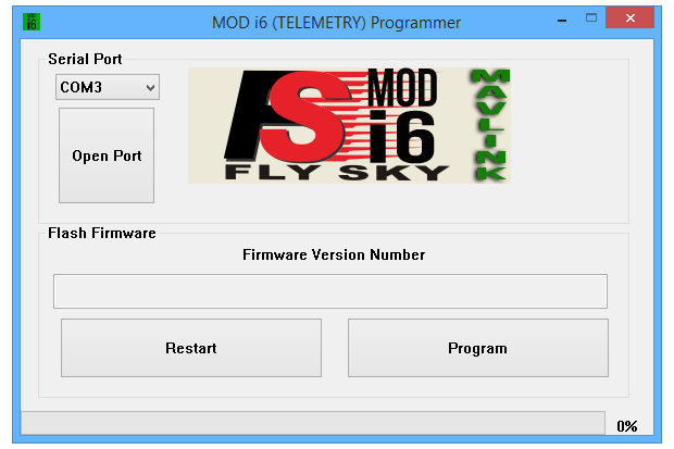 Flysky FS-i6 Telemetry Mod Programmer