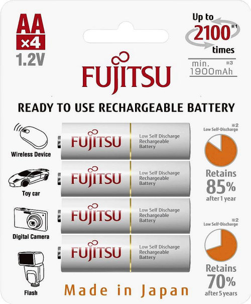 Fujitsu Ready-To-Use NiMH AA 1900mAh