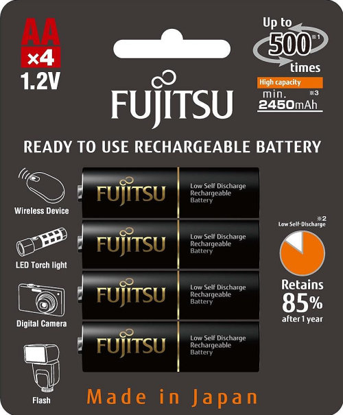 Fujitsu Ready-To-Use NiMH AA 2450mAh