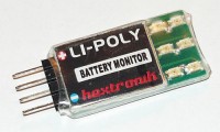 Hextronik LI-POLY monitor - pohled na kontrolky