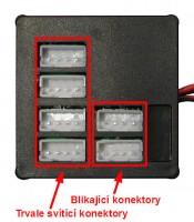 RC Car Ultra Bright LED Flashing Light System - popis konektorů na řídící jednotce