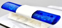 RC Police Petrol Car 105 x 24mm 360 LED Light Bar - modrá